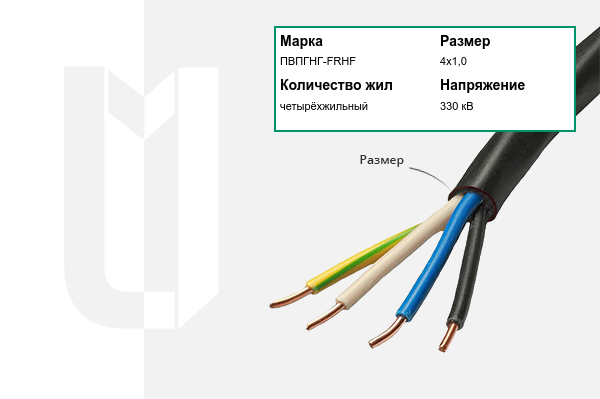 Силовой кабель ПВПГНГ-FRHF 4х1,0 мм